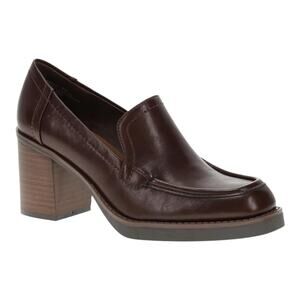 Baretraps Women's Gretel Block Heel Slip On Loafers Brown Size 8 1/2